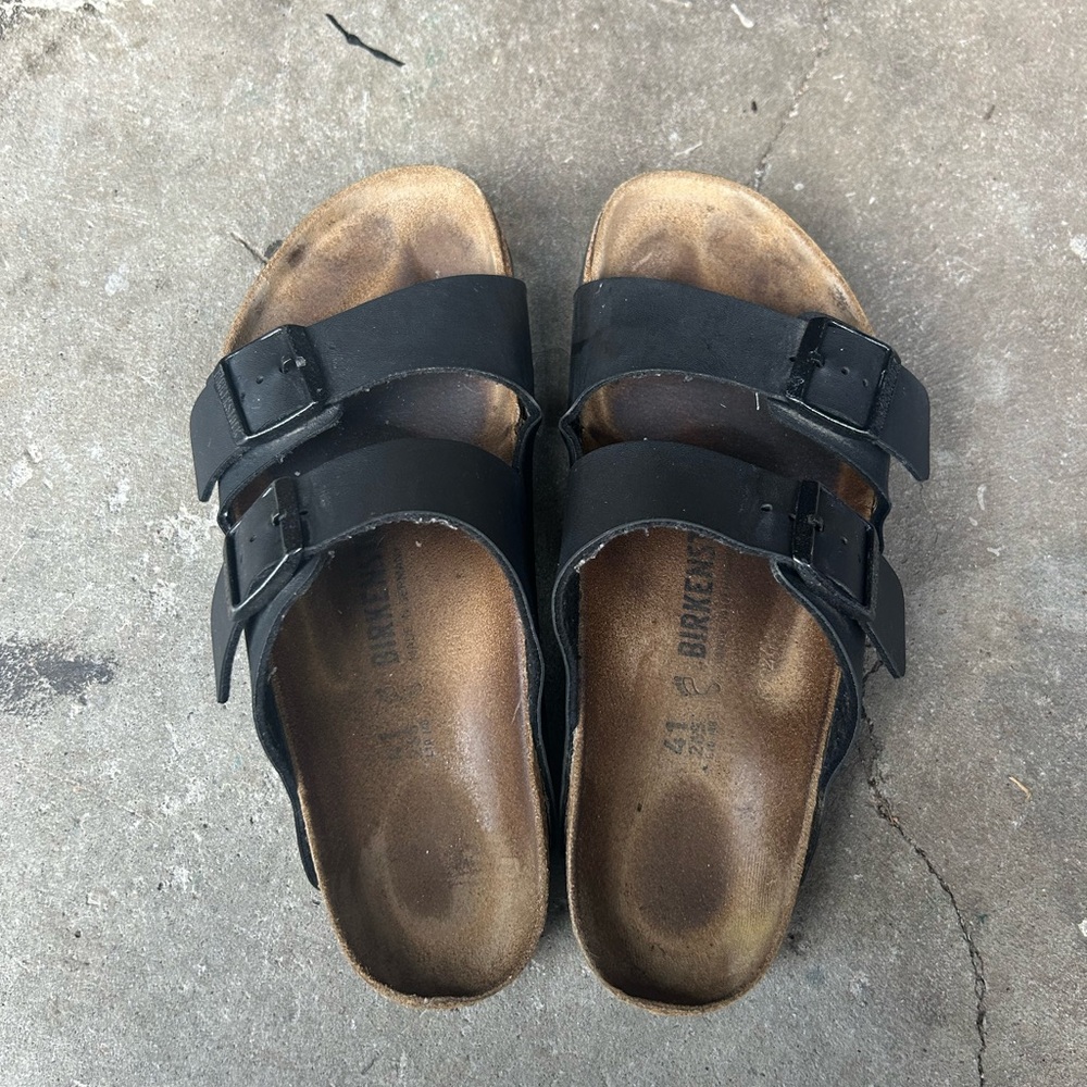Birkenstock Black Leather Sandals